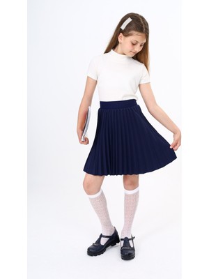 Toontoy Kız Çocuk Regular Fit Piliseli Okul Etek