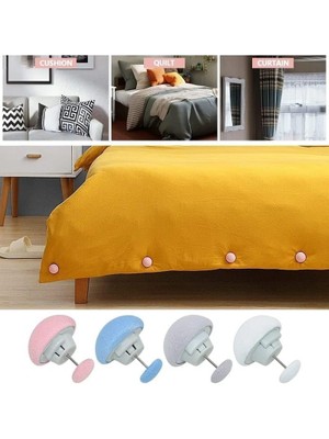 Skygo Yorgan Kılıfı ve Çarşaf Tutucu Sabitleyici Yastık Nevresim Sabitleyici Düzenleyici 4 Adet Gri