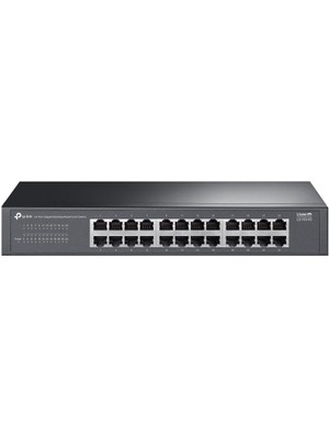 Skygo LS1024G | 24 Port Gigabit Switch | Masaüstü & Rackmount | Tak ve Çalıştır | Qos Desteği | Enerji Verimli | Sessiz Fansız Tasarım | Metal Kasa | 10/100/1000 Mbps