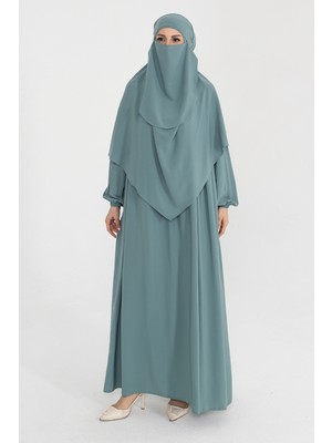 Kadeem Giyim Himar Umre ve Hac Üçlü Takım Mint - 5003