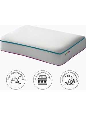 %100 Visco Ortopedik Boyun Yastığı – Boyun Destekli, Seyahat Çantalı