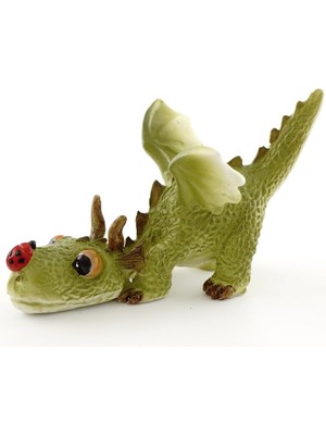 Skygo Top 4414 Minyatür Bahçesi ve Teraryum Uğur Böceği Heykeli ile Oynayan Mini Ejderha, Küçük