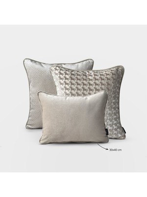 Lidoma Home "cheva" Kırlent Kılıfı Seti - Mini 30X40 - Krem