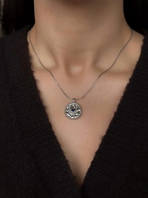 Aurah Silver Madalyon Kolye