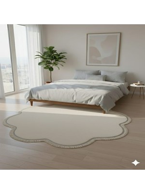 Altun Carpet Modern Düz Saçaklı Pelüş Papatya Kaymaz Taban HALI12ML Hav Yüksekliği  Var 2  Cmkalınlık