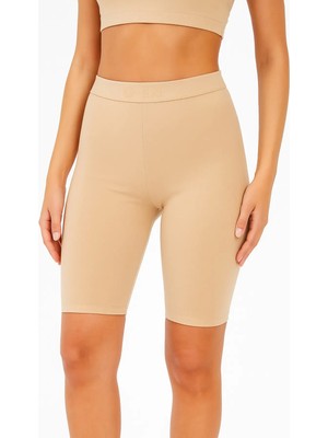 Q-En Kadın Yüksek Bel Diz Üstü Kısa Tayt – Içlik ve Günlük Kullanım