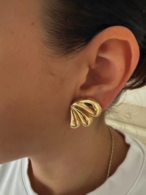 Bublina Kadın Küpe Altın Kaplama Çelik Küpe Suya Dayanıklı Kararma Yapmaz Şık Küpe