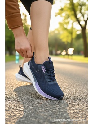 Enoch Kadın Spor Ayakkabı Degrade Geçişli Tasarım ve Anatomik Comfort Tabanlı Koşu ve Yürüyüş Sneaker