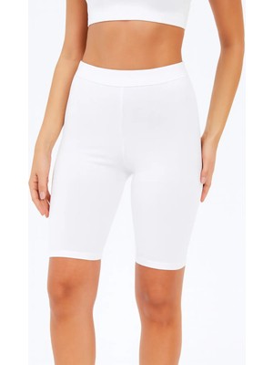 Q-En Kadın Yüksek Bel Diz Üstü Kısa Tayt – Içlik ve Günlük Kullanım