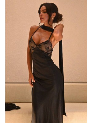 BMD Kaila Dantel Detay Elbise - Siyah