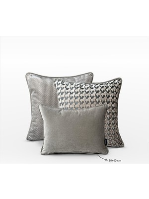 Lidoma Home LİDOMA HOME "Cheva" Kırlent Kılıfı Seti - Mini 30x40 -Açık Gri
