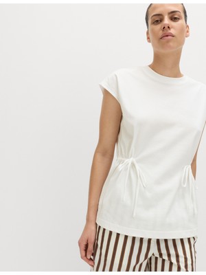 Marks & Spencer Pamuklu Bel Detaylı T-Shirt