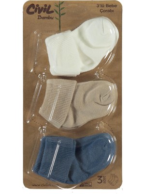 Civil Baby Bambu Basic Asetat 0-24 Ay Çorap Setleri - Standart Standart