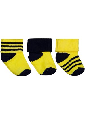 Civil Baby Sarı-Lacivert Asetat 0-24 Ay Çorap Setleri - Standart Standart