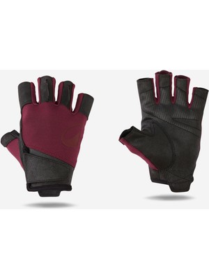 Decathlon Domyos Spor Eldiveni - Bordo/Siyah
