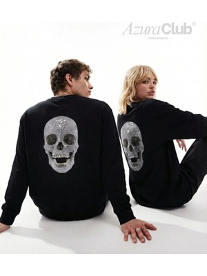 Premium Skeleton Baskılı Unisex Sweatshirt
