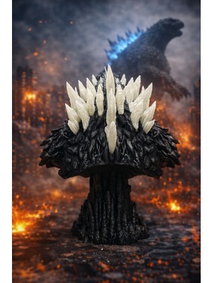 Godzilla Büstü Figür - 25 cm Dev Boy - Karanlıkta Parlayan Fosforlu Tasarım