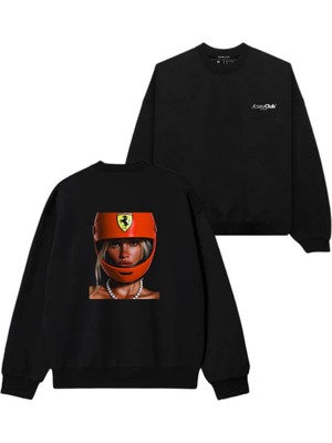 Blondes Ferrari Baskılı Unisex Sweatshirt