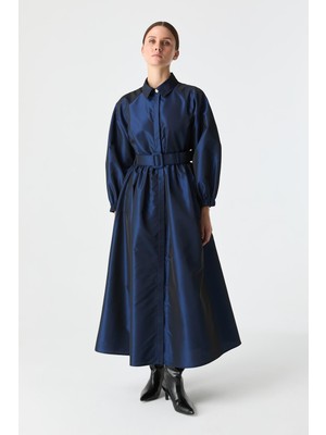 Suff Kemerli Tafta Elbise