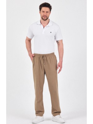 bilqasmi Erkek Rahat Kesim Keten Pantolon – Lastikli Bel Yazlık Pijama Pantolon – 5 Renk