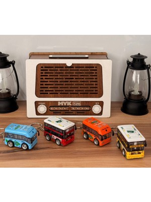 MYK Hediye ve Sanat Atölyesi Metal Otobüs Anahtarlık ve Çanta Süsü Çalışan Aksamlı Birinci Sınıf Malzeme Gerçeğinin Benzeri Tasarım