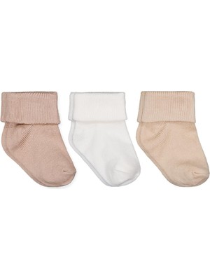 Civil Baby Ekru-Kahve Asetat 0-24 Ay Çorap Setleri - Standart Standart