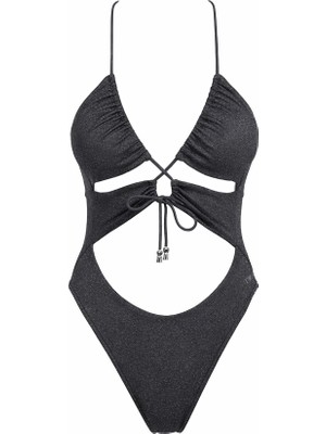 Moe Glow Ip Detaylı Tasarım Mayo Siyah MOE25104