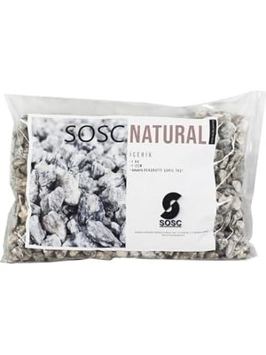 Skygo Natural Dekoratif Çakıl Taşı, Gnays Dolomit, Gri-Sarı Damarlı, 1-2 Cm, 1 kg