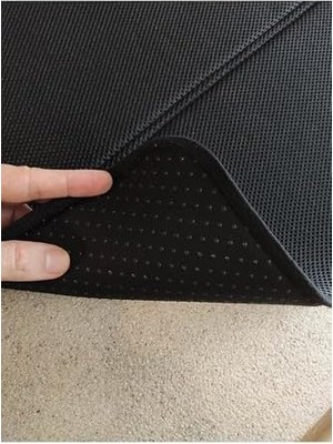 Skygo Elegance Bulaşık Kurutma Matı, Bulaşık Kurutma Örtüsü, Kaymaz Taban Emici Bulaşıklık, Katlanır Bulaşık Matı (49X40CM) Siyah