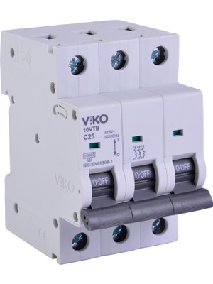 Skygo 10VTB-3C25 Otomatik Sigorta 10KA C Tipi 3 Kutup 25A