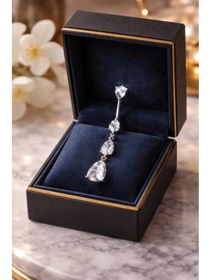 Begonia Accessories 316L Cerrahi Çelik Göbek Piercing Zirkon Taşlı – 2026 Fashion Premium Seri Belly Button Piercing – Kararma Yapmaz, Alerji Karşıtı, Paslanmaz Çelik Göbek Küpesi – Kadın Trend Takı - GP62