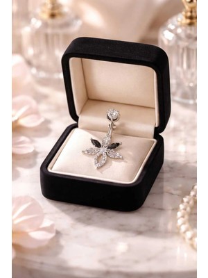 Begonia Accessories 316L Cerrahi Çelik Göbek Piercing Zirkon Taşlı – 2026 Fashion Premium Seri Belly Button Piercing – Kararma Yapmaz, Alerji Karşıtı, Paslanmaz Çelik Göbek Küpesi – Kadın Trend Takı - GP47