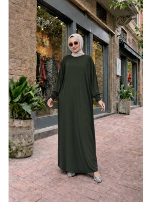 Comstar Kadın Premium Comfort Uzun Haki Namaz Elbisesi