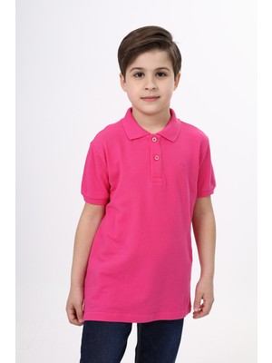 Toontoy Unisex Polo Yaka Düğmeli Uzun Kısa Tişört