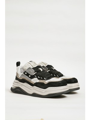 Faruk Balkanas Taylor Model Hakiki Kombinasyonlu Deri Ithal Taban Sneaker Ayakkabı