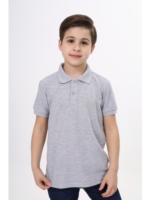 Toontoy Unisex Polo Yaka Düğmeli Uzun Kısa Tişört
