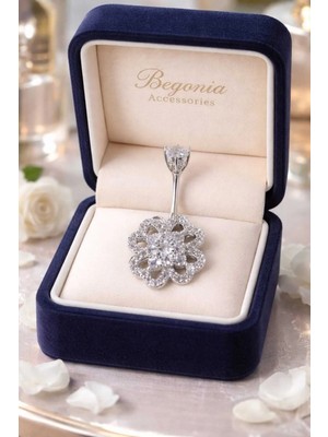 Begonia Accessories 316L Cerrahi Çelik Göbek Piercing Zirkon Taşlı – 2026 Fashion Premium Seri Belly Button Piercing – Kararma Yapmaz, Alerji Karşıtı, Paslanmaz Çelik Göbek Küpesi – Kadın Trend Takı - GP27