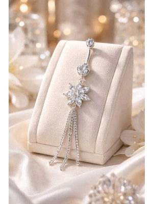 Begonia Accessories 316L Cerrahi Çelik Göbek Piercing Zirkon Taşlı – 2026 Fashion Premium Seri Belly Button Piercing – Kararma Yapmaz, Alerji Karşıtı, Paslanmaz Çelik Göbek Küpesi – Kadın Trend Takı - GP30