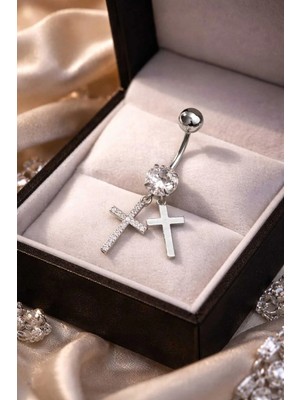 Begonia Accessories 316L Cerrahi Çelik Göbek Piercing Zirkon Taşlı – 2026 Fashion Premium Seri Belly Button Piercing – Kararma Yapmaz, Alerji Karşıtı, Paslanmaz Çelik Göbek Küpesi – Kadın Trend Takı - GP36