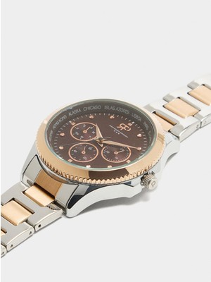 Parfois Kadın Paslanmaz Çelik Kordonlu Iki Renkli Saat