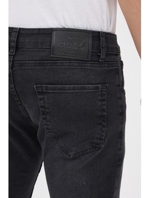 Geco Erkek Slim Fit Dar Kesim Pamuklu Esnek Likralı Denim Jean Kot Pantolon
