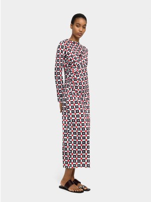 Parfois Kadın Drapeli Kare Desenli Elbise