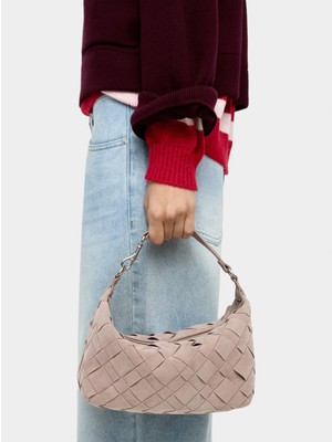 Parfois Kadın Deri Efektli Örme Çapraz Askılı Çanta
