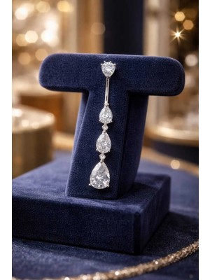 Begonia Accessories 316L Cerrahi Çelik Göbek Piercing Zirkon Taşlı – 2026 Fashion Premium Seri Belly Button Piercing – Kararma Yapmaz, Alerji Karşıtı, Paslanmaz Çelik Göbek Küpesi – Kadın Trend Takı - GP21