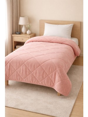 Gön Ev Tekstili Welsoft & Pamuk Çift Taraflı Yorgan – Bir Yüzü %100 Pamuk, Diğer Yüzü Welsoft Peluş – Sıcak Tutucu Kışlık