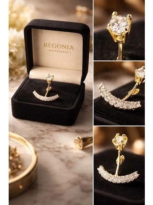 Begonia Accessories 316L Cerrahi Çelik Göbek Piercing Zirkon Taşlı – 2026 Fashion Premium Seri Belly Button Piercing – Kararma Yapmaz, Alerji Karşıtı, Paslanmaz Çelik Göbek Küpesi – Kadın Trend Takı - GP37