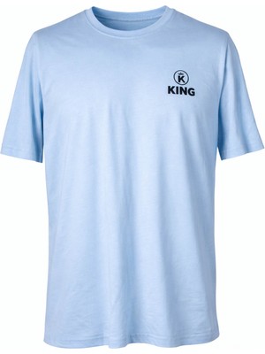 Trender 26Y595000003 Açık Mavi Erkek T-Shirt King O Yaka