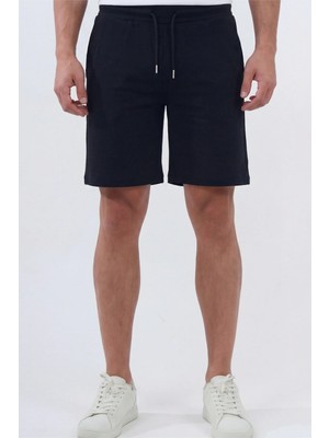 Veleno Erkek Siyah Oversize Relaxed Bermuda Şort Rahat Kalıp
