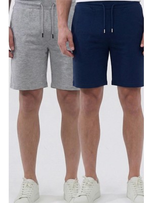 Veleno Erkek 2'li Avantajlı Paket Oversize Relaxed Bermuda Şort Rahat Kalıp