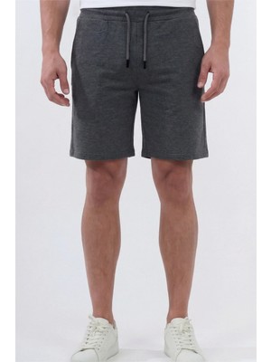 Veleno Erkek Füme Oversize Relaxed Bermuda Şort Rahat Kalıp